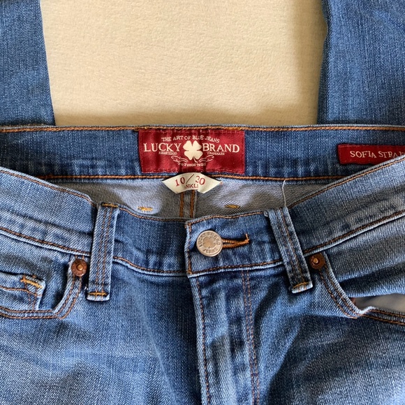 Lucky Brand Sophia Straight Leg Jeans Size 10/30 - Picture 4 of 8